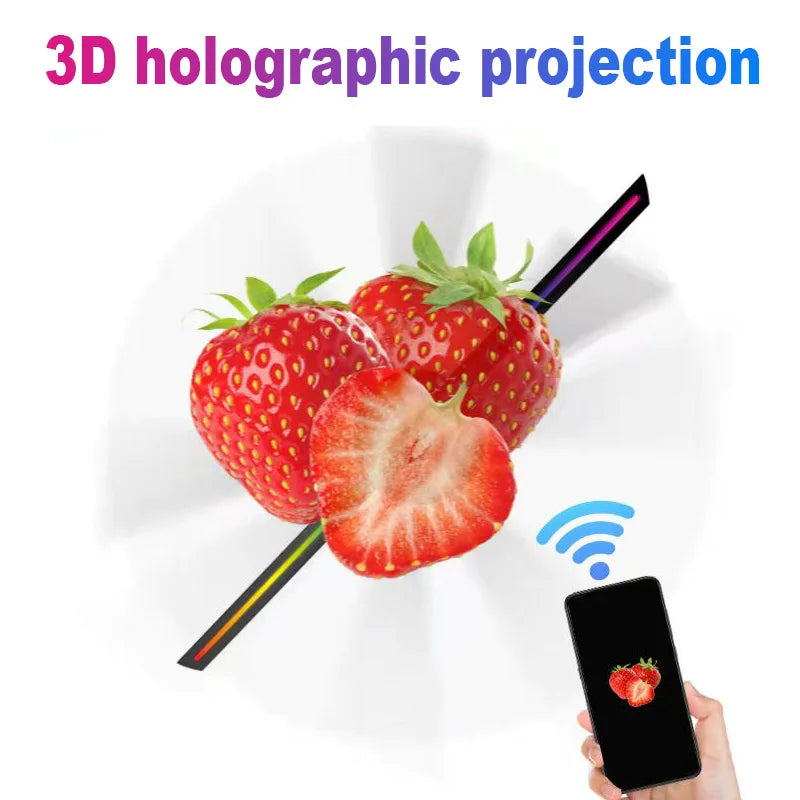 3D Holographic Fan Wifi Remote Custom ICONS Display